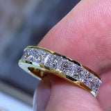 Maren – Slim silver ring with diamonds.
