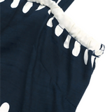 Mini Spaghetti Strap Dress with Floral Print in Navy Blue