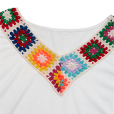 White Viscose Short Sleeve T-Shirt