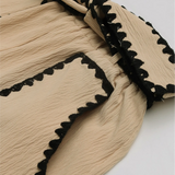 High-Waisted Beige Shorts with Belt