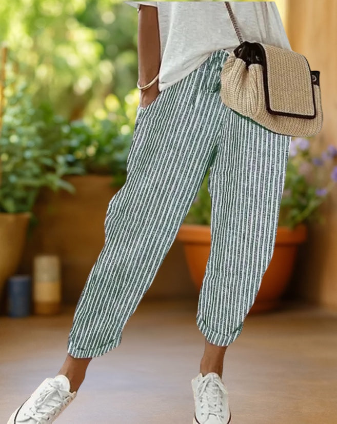 Kyoto™ | Striped Pants with Drawstring