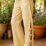 Lyara™ | Wide Leg Pants with Side Slit