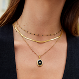 Luzia – Gold Snake Necklace with Elegant Shine