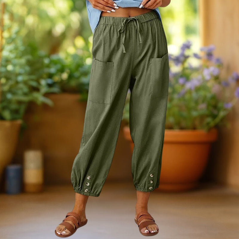 Zara™ | Cropped Harem Pants with Drawstring