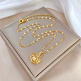 Beatrix – Gold Necklace with Coin Pendant