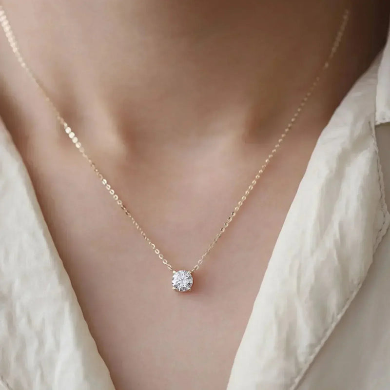 Rafaela – Silver necklace plated with 18K gold and zirconia