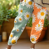 Soleil™ | Ankle-Length Pants with Bohemian Print