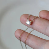 Rafaela – Silver necklace plated with 18K gold and zirconia