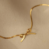 Rebecca - Gold necklace with initial pendant