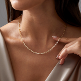 Miriam – Gold Necklace with Pearl Detail