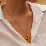 Annika – Gold Necklace with Circular Pendant