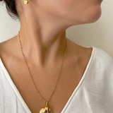 Annika – Gold Necklace with Circular Pendant