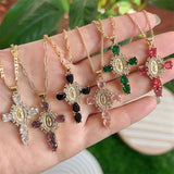 Selina – Elegant Cross Gold Necklace