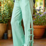 Lyara™ | Wide Leg Pants with Side Slit