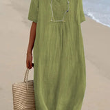 Silvana | Textured Maxi Dress with Loose Fit