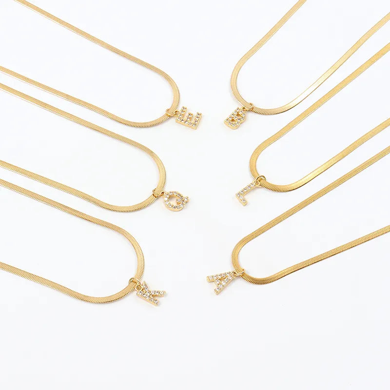 Eva – Gold Necklace with Initial Pendant