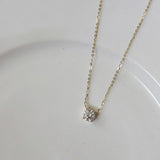 Rafaela – Silver necklace plated with 18K gold and zirconia