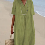 Silvana | Textured Maxi Dress with Loose Fit