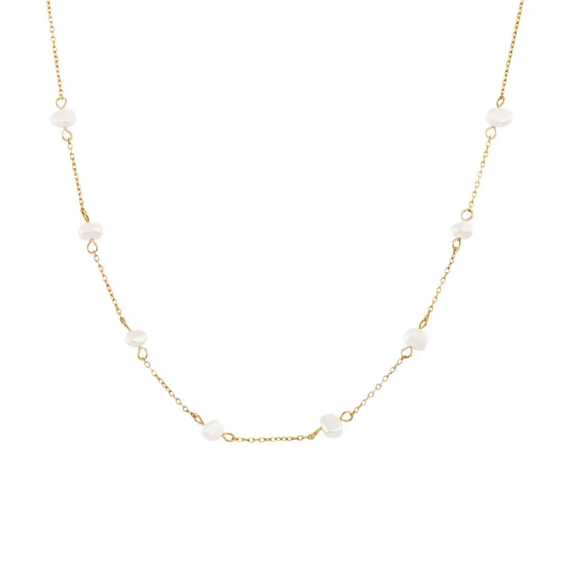 Greta – Gold Collar with Subtle Dots