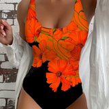 Elena™ | Elegant one-piece swimsuit with floral print