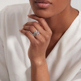 Ring with Leaf and Gray Opal