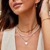 Luzia – Gold Snake Necklace with Elegant Shine