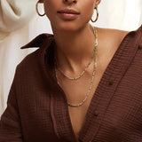 Valerie – Minimalist gold design necklace with links