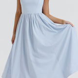 Estela | Elegant Summer Corset Midi Dress