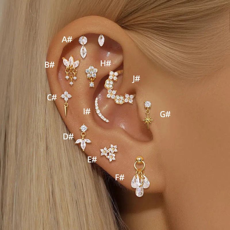 Johana-Marie – Gold Earrings with Textured Design.