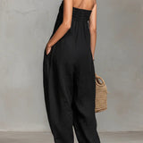 Nina™ | Elegant Strapless Jumpsuit