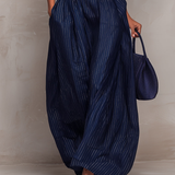 Anna · Striped Jumpsuit with Keyhole Neckline