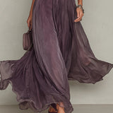 Carina - Long dress with low neckline