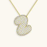 Melanie – Double Heart in Gold Necklace