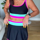 Myra™ | elegant three-piece color-block swimsuit