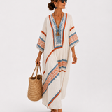 Amira White Ethnic Caftan