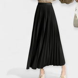 Satin Pleated Skirt