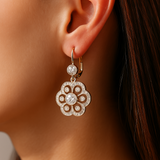 Vintage Mandala Magdalena Earrings with Crystals