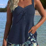 Rocío™ | Striped Tankini with Two-Piece Briefs