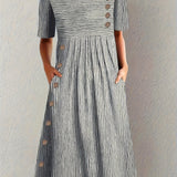 Coralina | Summer Maxi Dress with Clear Stripes