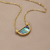 Nadja – Gold Necklace with Crystal Pendant