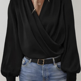 Quinn | Elegant Long Sleeve Blouse with V-Neck