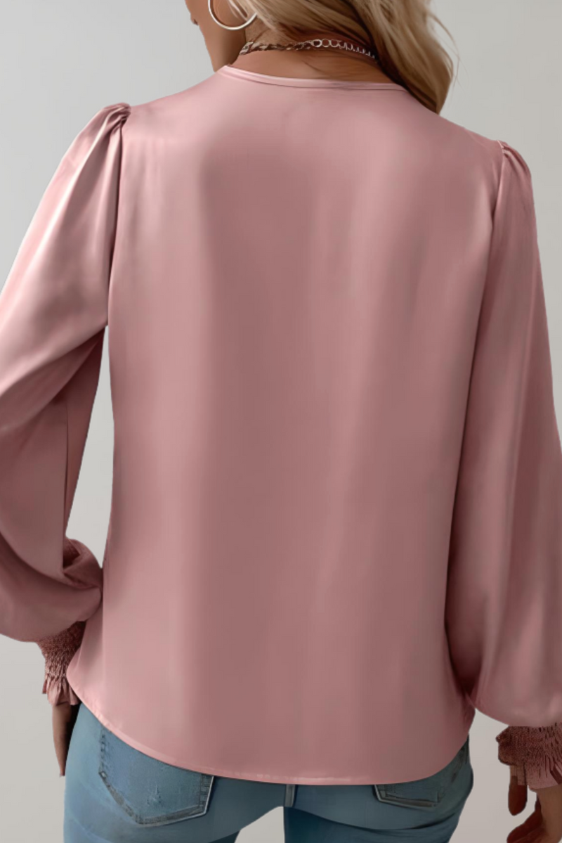 Quinn | Elegant Long Sleeve Blouse with V-Neck