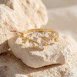 Crystal Spiral Ring