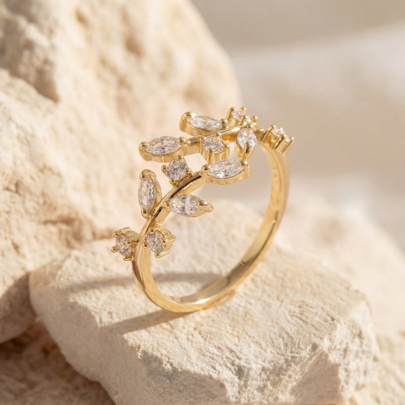 Crystal Spiral Ring