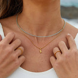 Marlena – Gold necklace with elegant geometric pendant