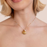 Pavlína – Gold collar with small crystals.