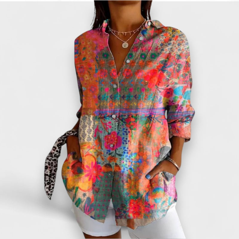 Rafaela™ | Shirts with Romantic Pattern and Classic Buttons