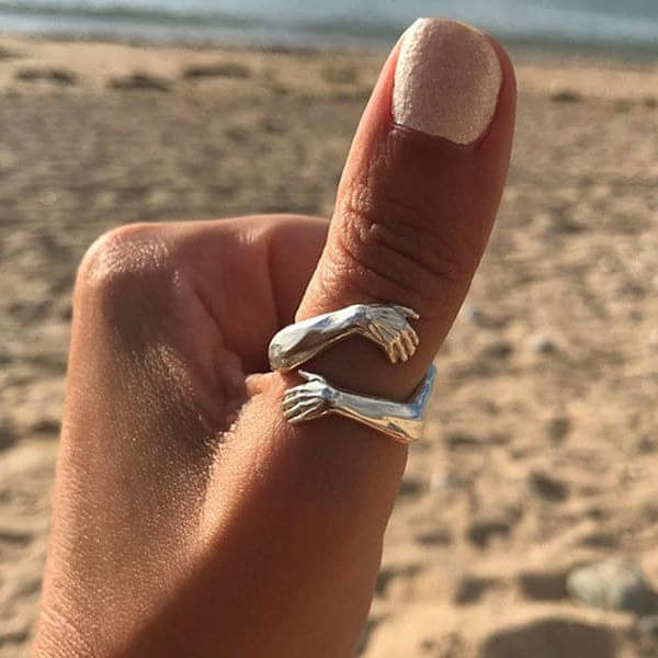 Adjustable Cuddle Silver Ring Petra