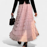 Elegant skirts with decorative tulle detail