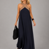 Velora™ | Maxi Dress of Cross Elegance
